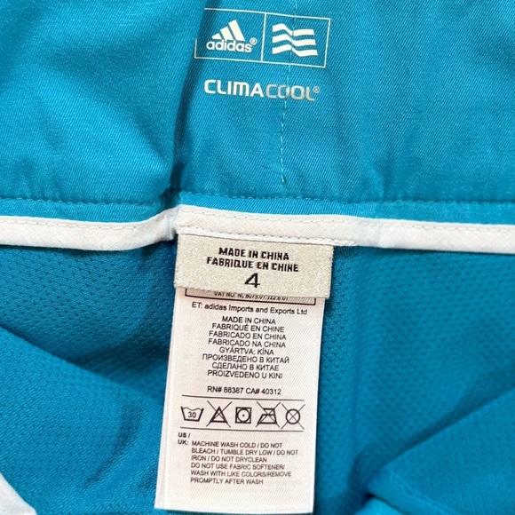 Adidas Clima-cool Turquoise Skort - Ladies Size 4 - Picture 3 of 5